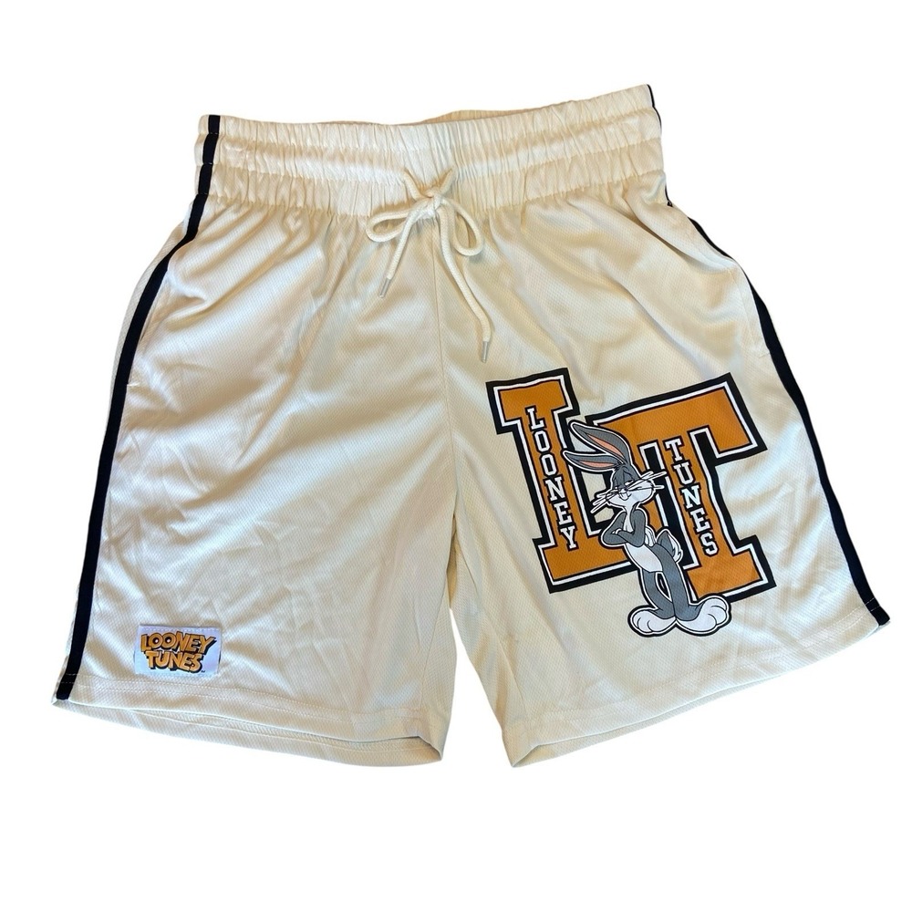 Men's Looney Tunes‎ Bugs Bunny Polyester Shorts Size Medium Cream